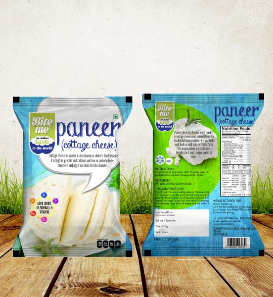 chesse paneer pouch design