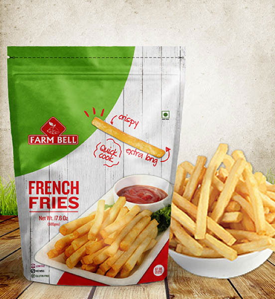 french fries packaging design