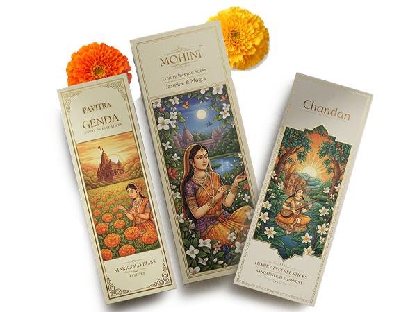 Incense stick packaging showcasing premium packaging design services