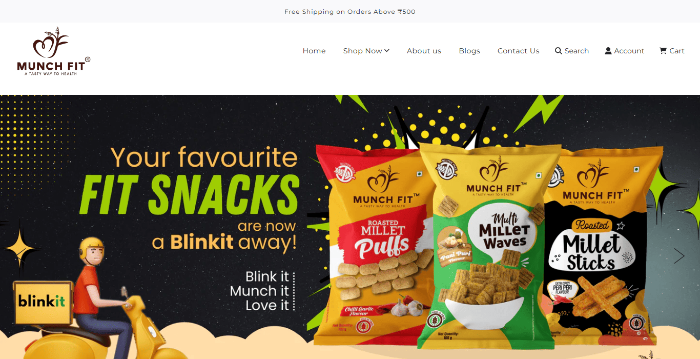 Munchfit healthy food website design by eCommerce website design agency