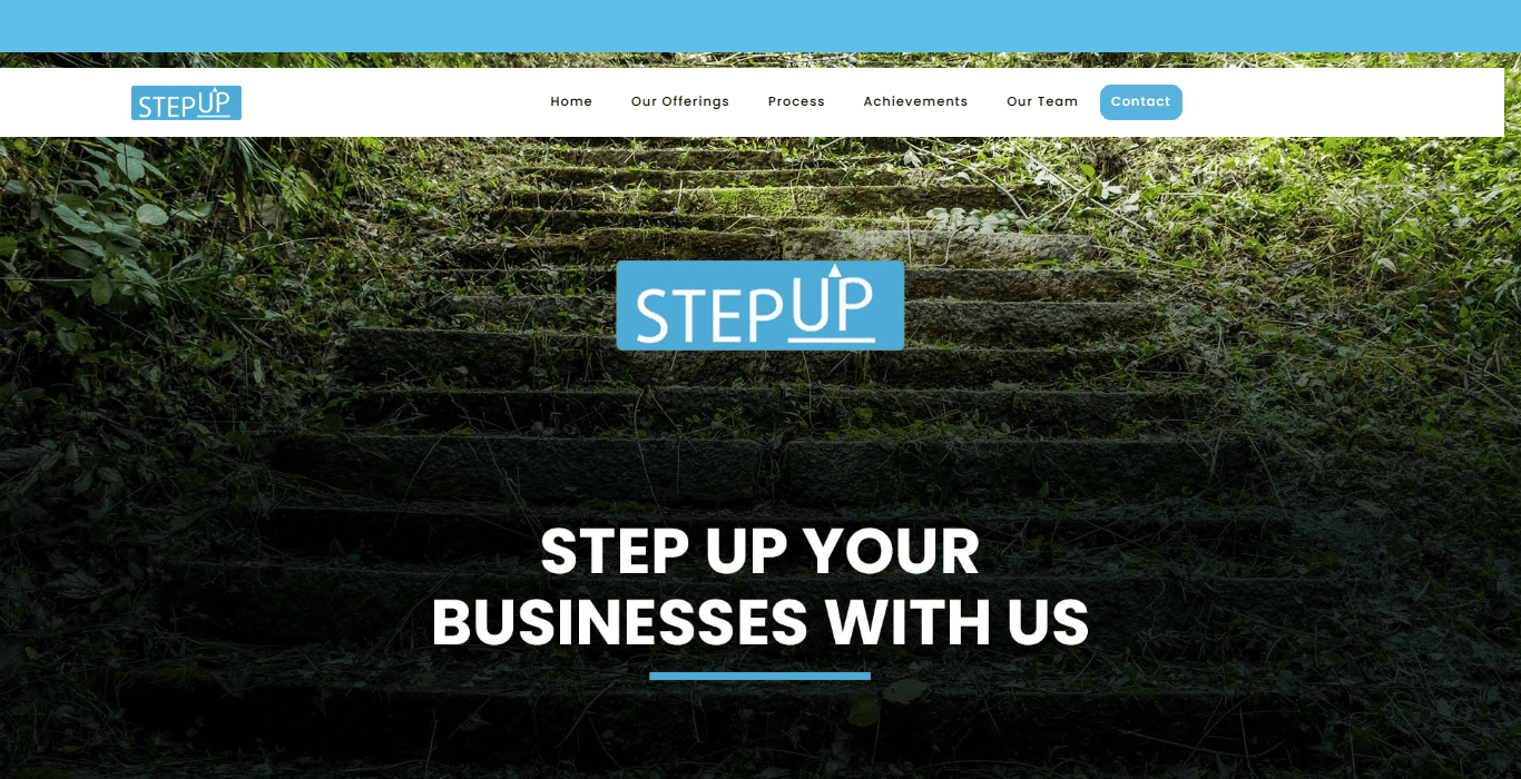 Step Up business consulting website design by modern website design company