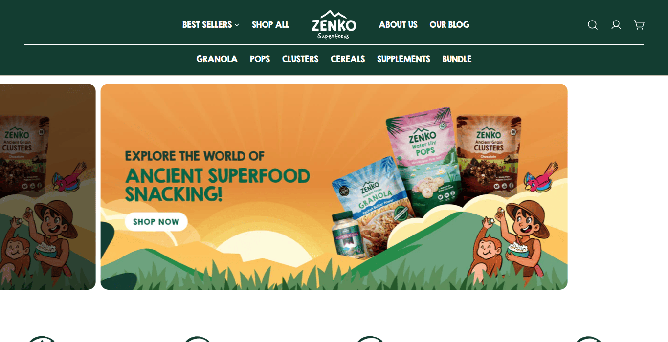 Zenko Superfood eCommerce website design by SEO friendly website design agency