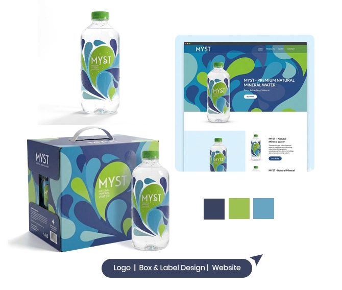 water bottle label graphics