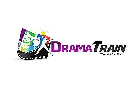Drama training institute logo branding