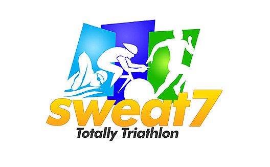Triathlon sports logo design artwork